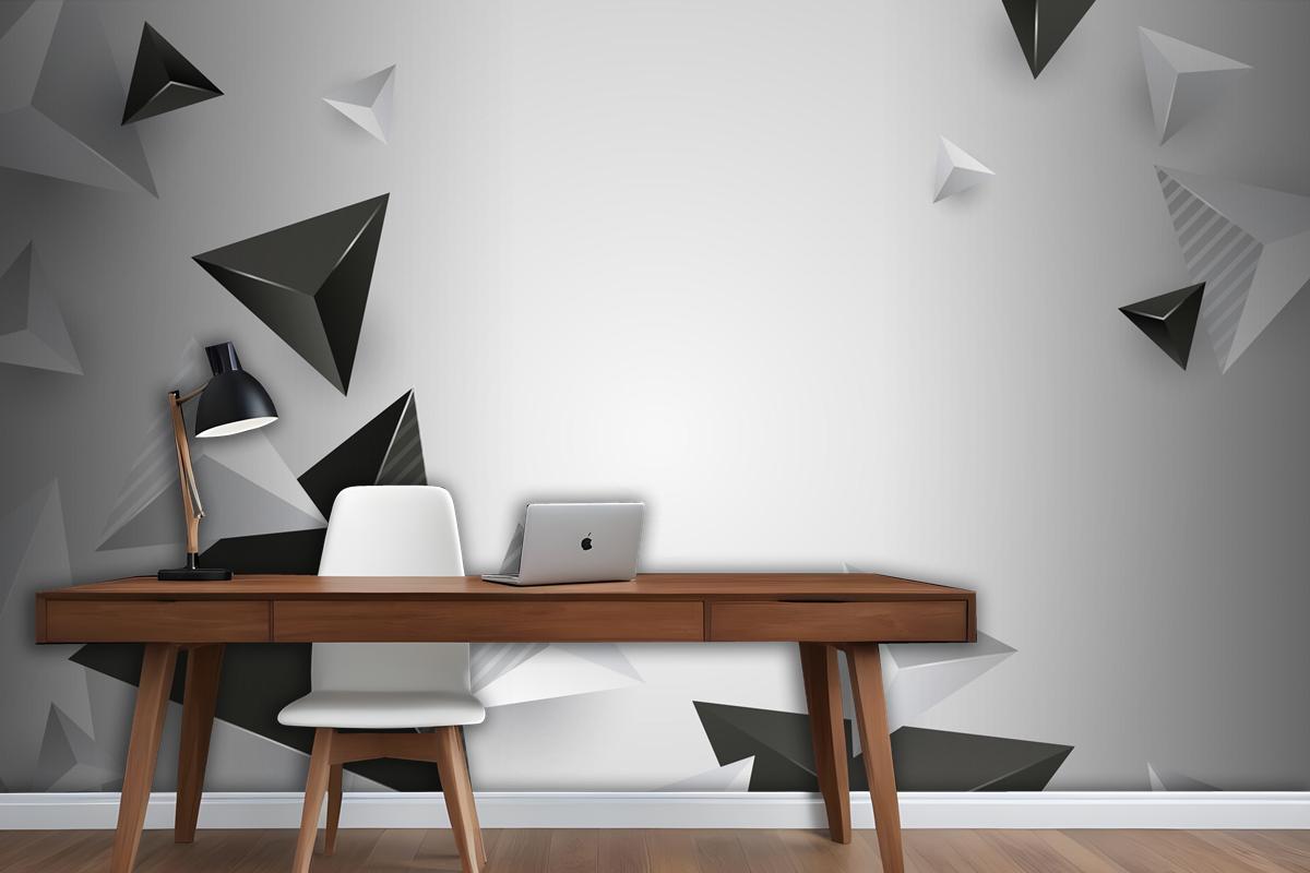 Realistic Polygonal Background Office Wallpaper Mural