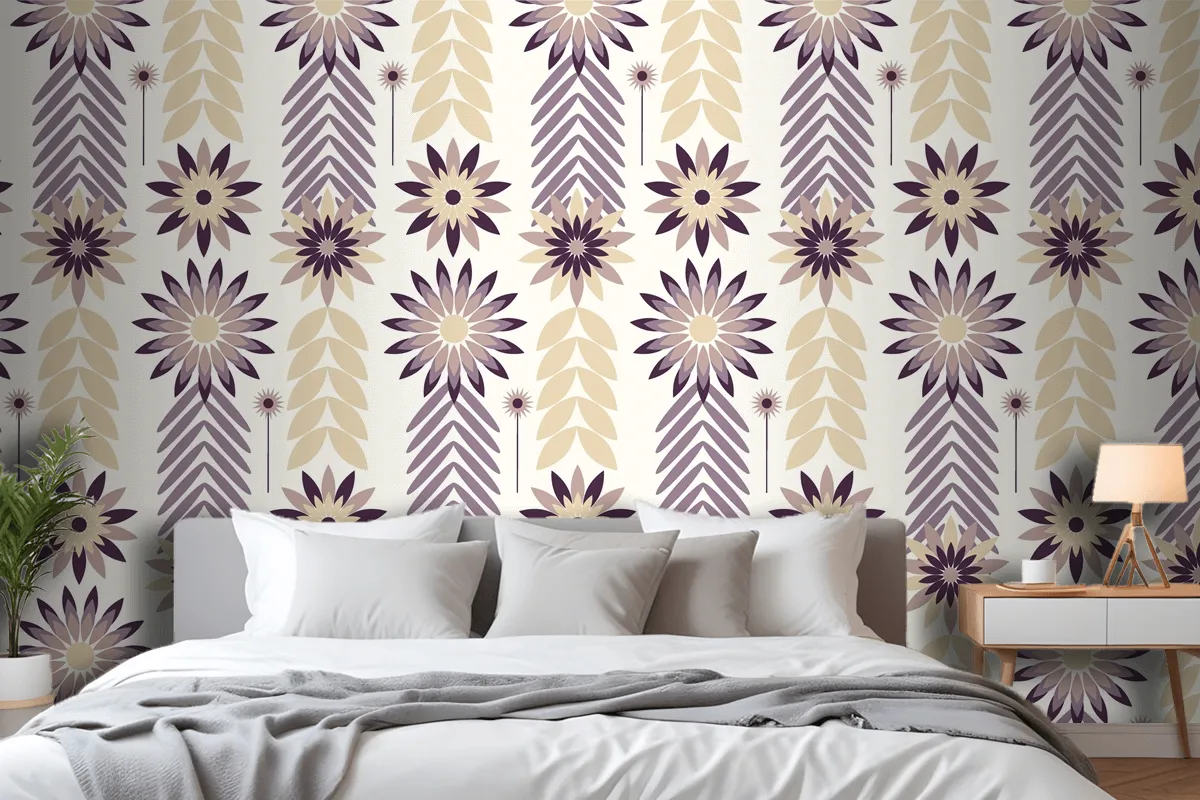 Flat Scandinavian Design Pattern Wallpaper Mural