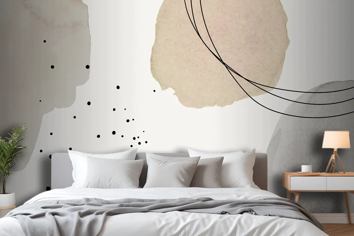 Abstract Background In Brown Watercolor Wallpaper Mural