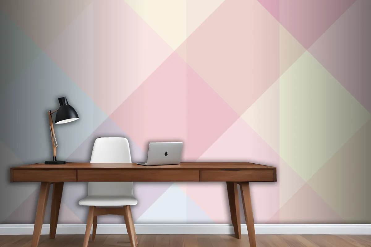 Line With Various Shapes And Colours Different Colored Backdrops Wallpaper Mural