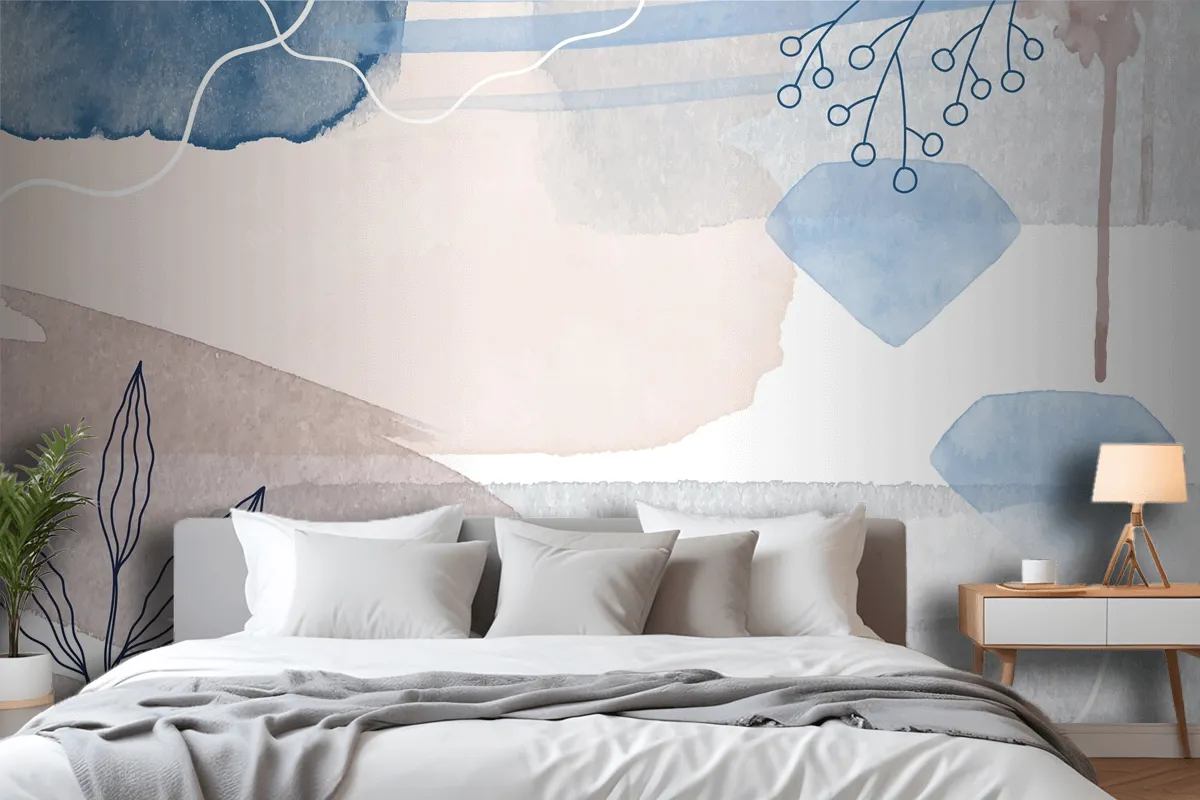 Abstract Watercolor Background Wallpaper Mural