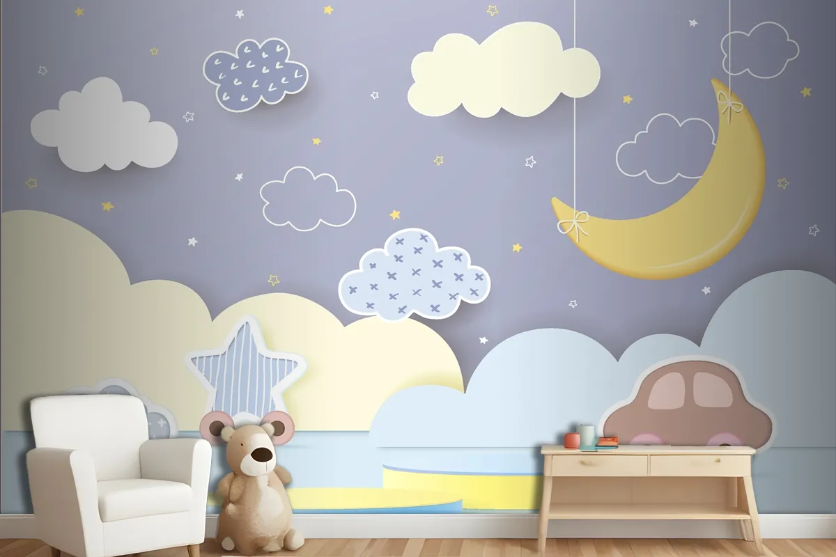 Kids Colorful Podium Product Display Wallpaper Mural