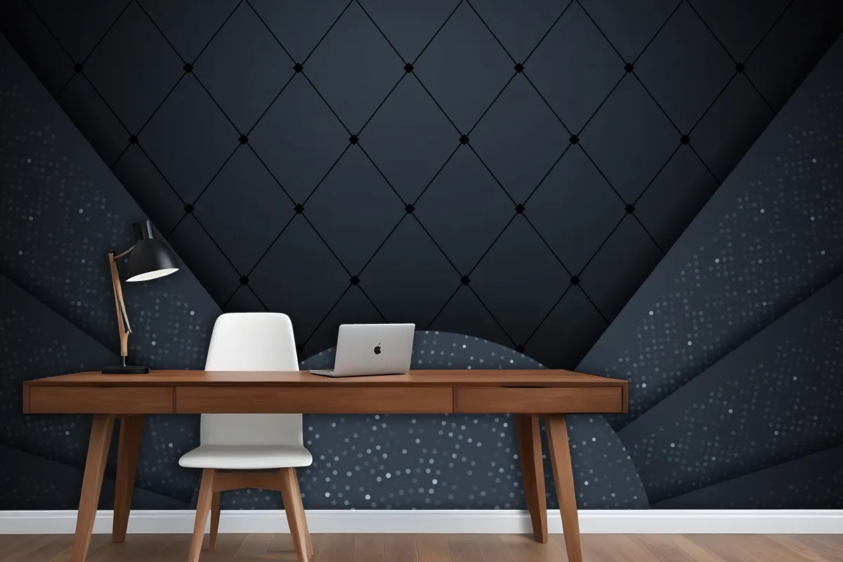 Abstract 3D Background With Black Paper Layers Graphic Design Element Wallpaper Mural