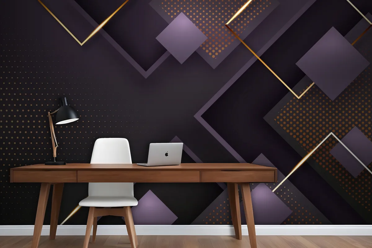 Realistic Elegant Geometric Shapes Background Wallpaper Mural