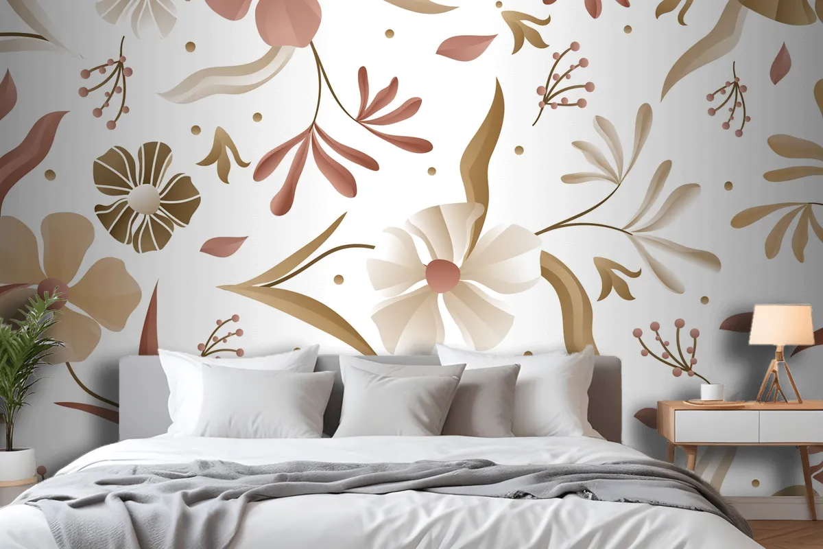 Gradient Monochromatic Pattern Wallpaper Mural