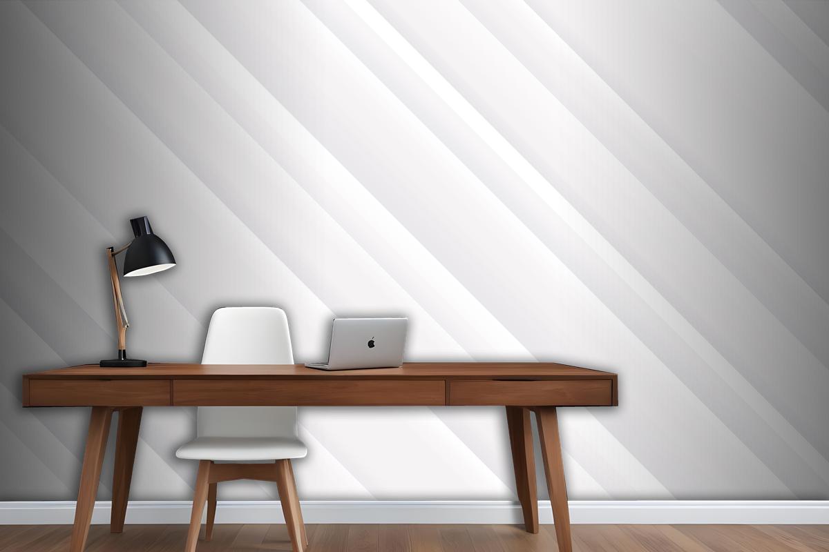 Oblique Lines White Elegant Background Wallpaper Mural