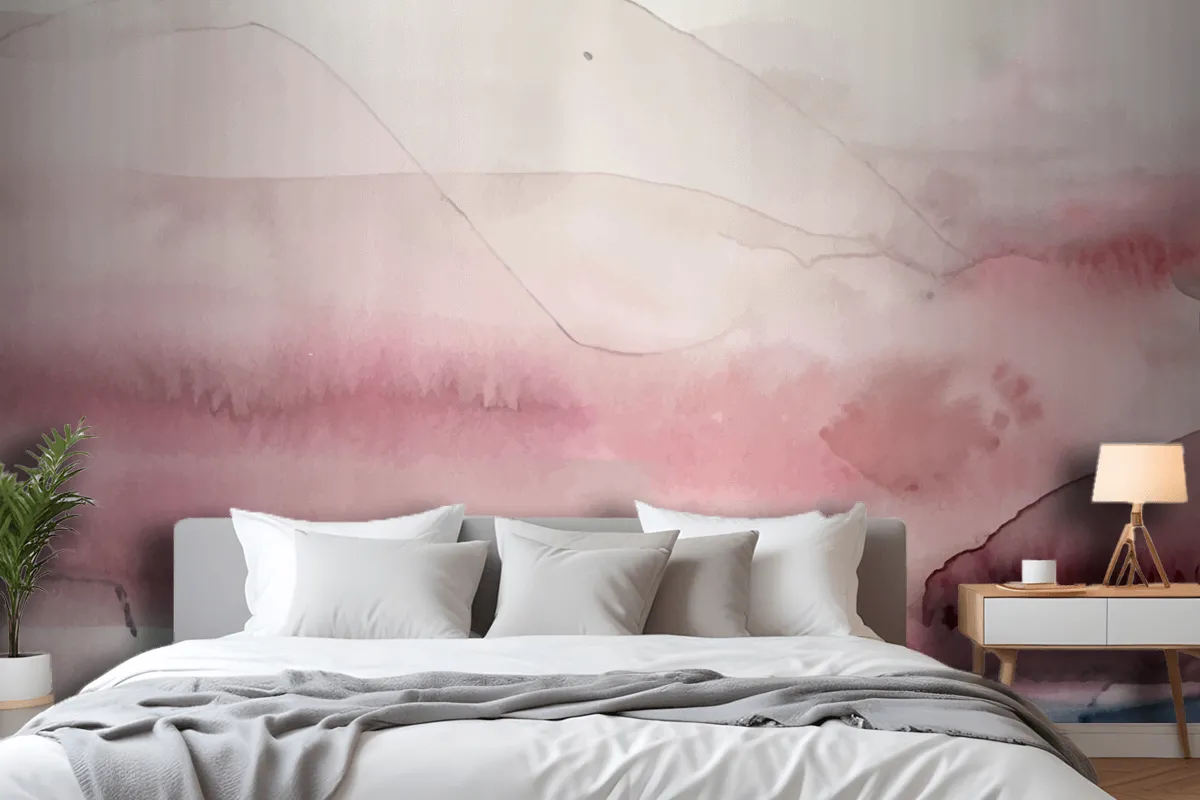 Soft Watercolor Splash Stain Background Wallpaper Mural