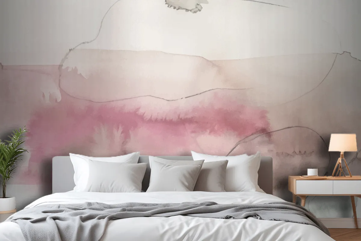 Soft Watercolor Splash Stain Background Wallpaper Mural