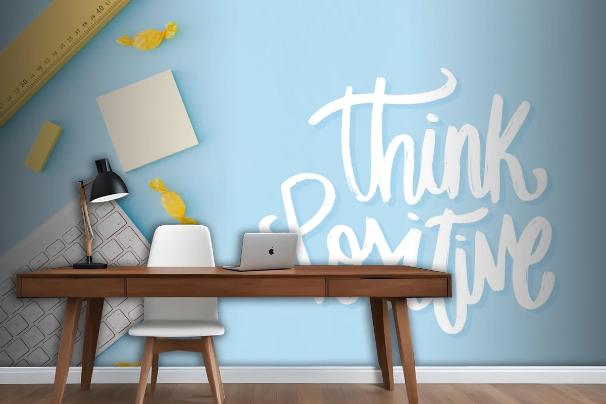 Lettering Style With Photo Wallpaper Mural