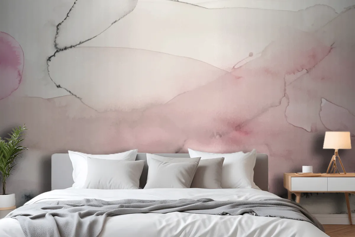 Soft Watercolor Splash Stain Background Wallpaper Mural