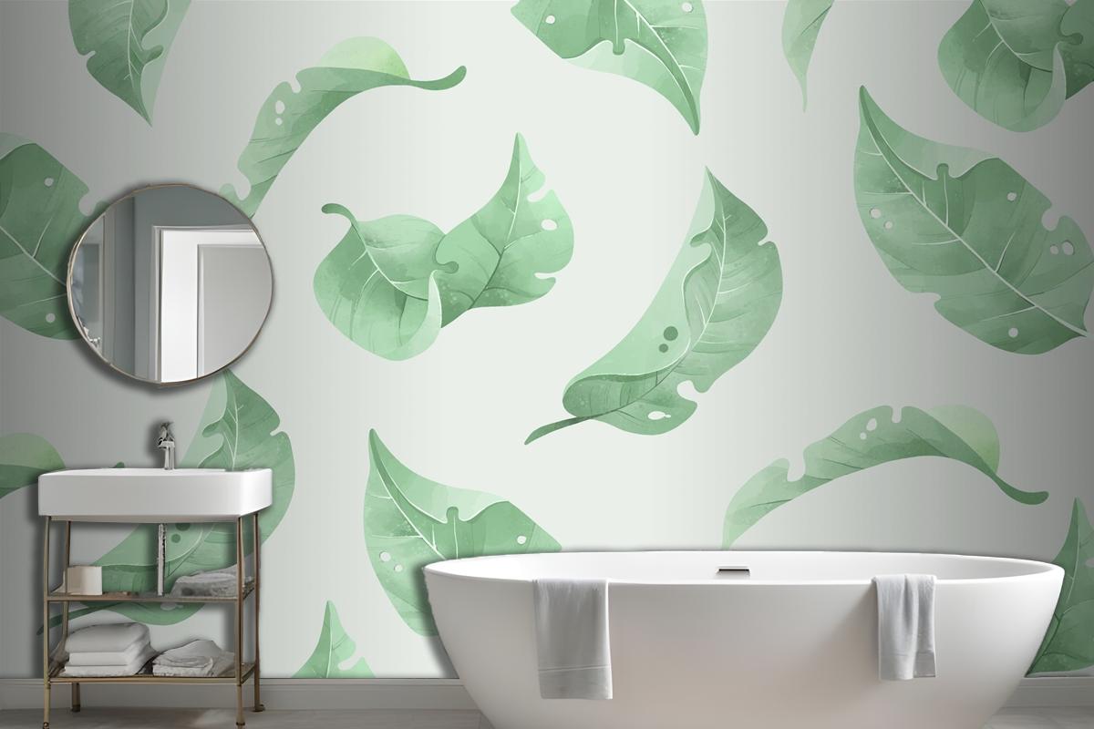 Tropical Background With Vegetation Wallpaper Mural