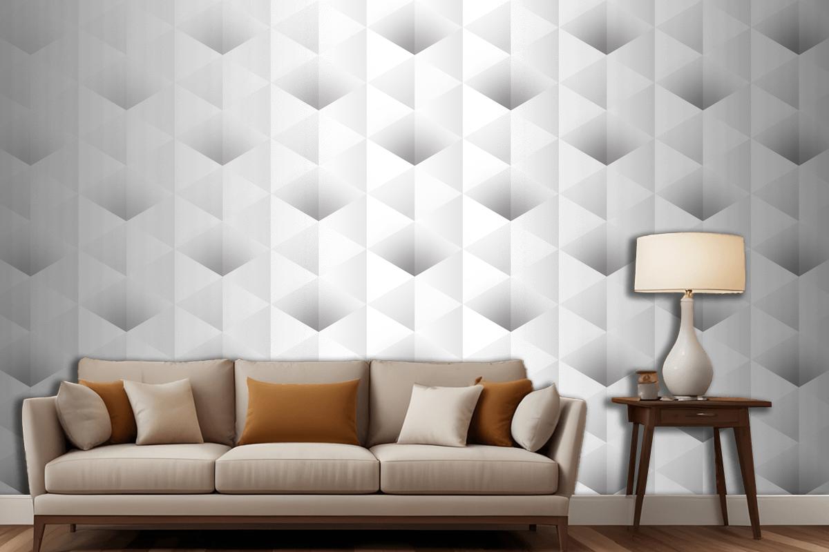 Abstract 3D Paper Style Living Room Wallpaper Mural