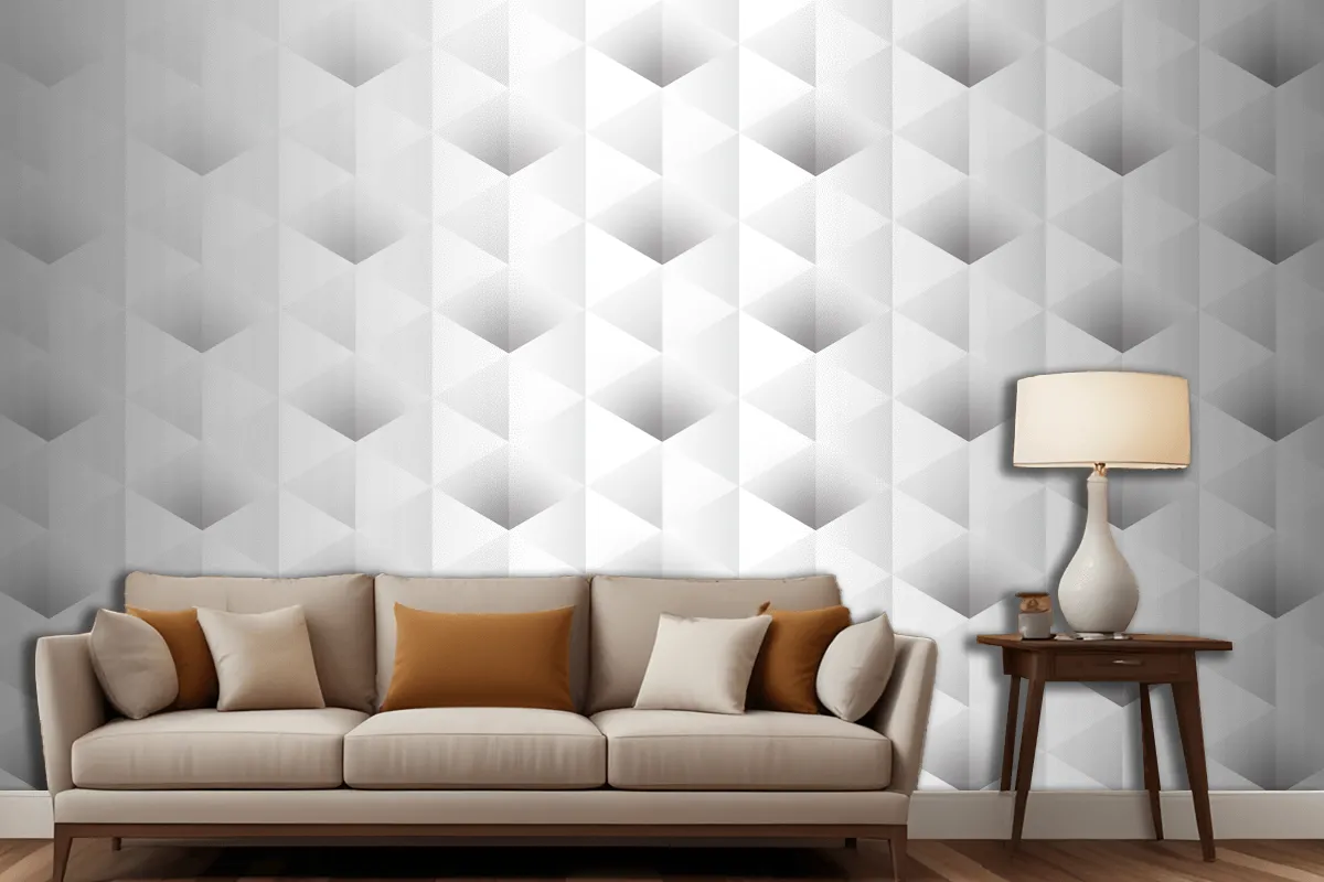 Abstract 3D Paper Style Living Room Wallpaper Mural