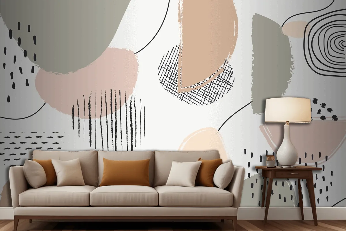 Abstract Pastel Background Concept Living Room Wallpaper Mural