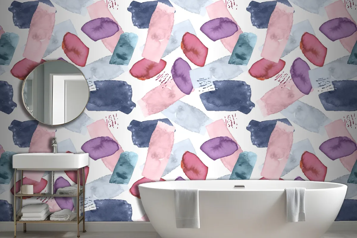 Abstract Watercolor Pattern Wallpaper Mural