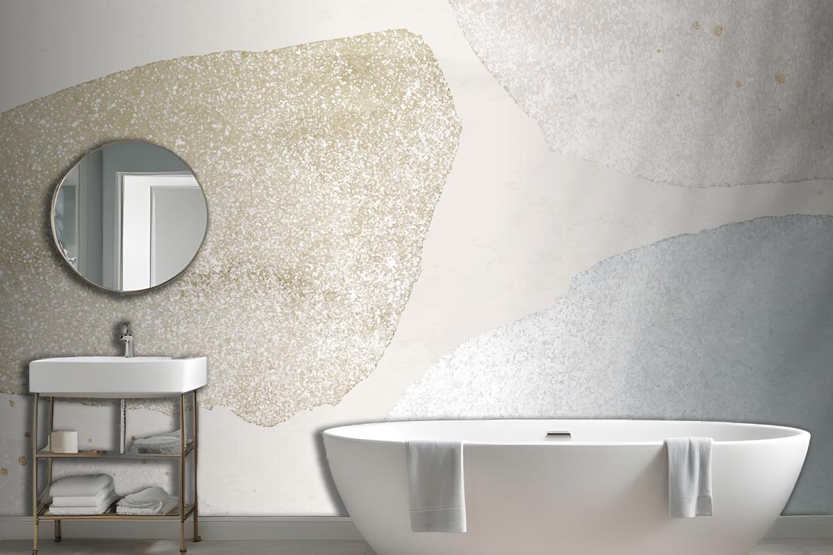 Aesthetic Pastel Bathroom Wallpaper Mural