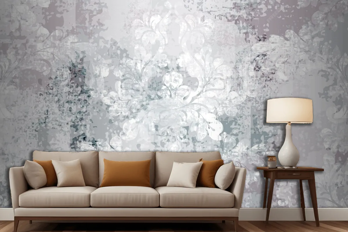 Baroque Texture Pattern Living Room Wallpaper