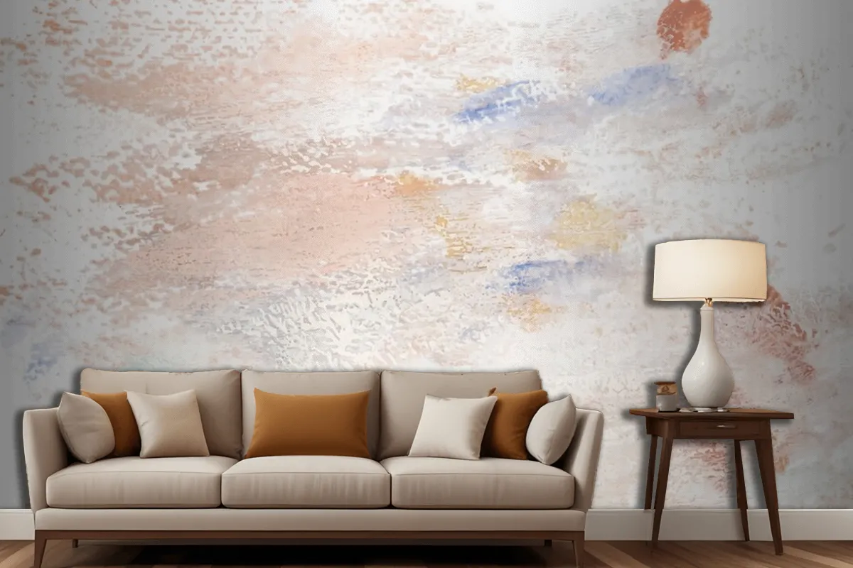 Earth Tone Paint On A Canvas Living Room Wallpaper