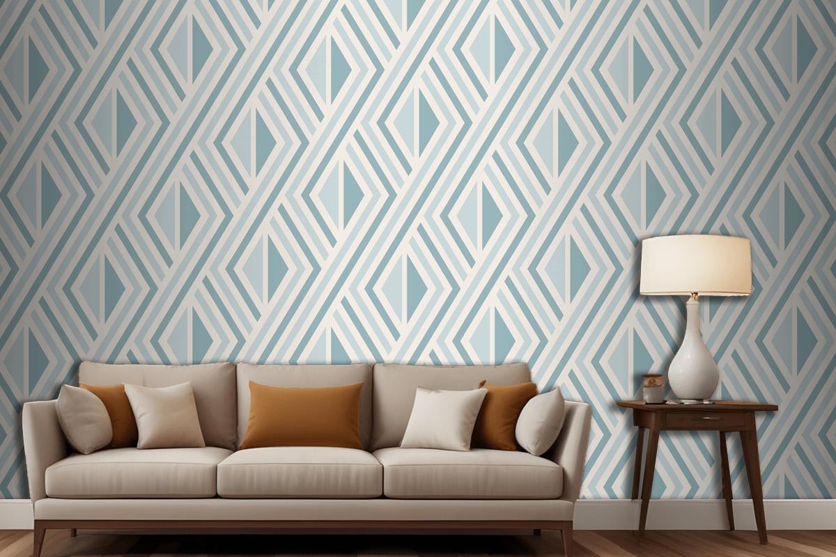 Flat Design Nordic Pattern Living Room Wallpaper Mural