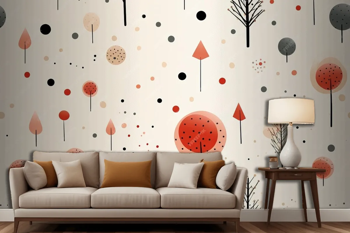 Floral Pattern Design Printing Textile Living Room Wallpaper Mural