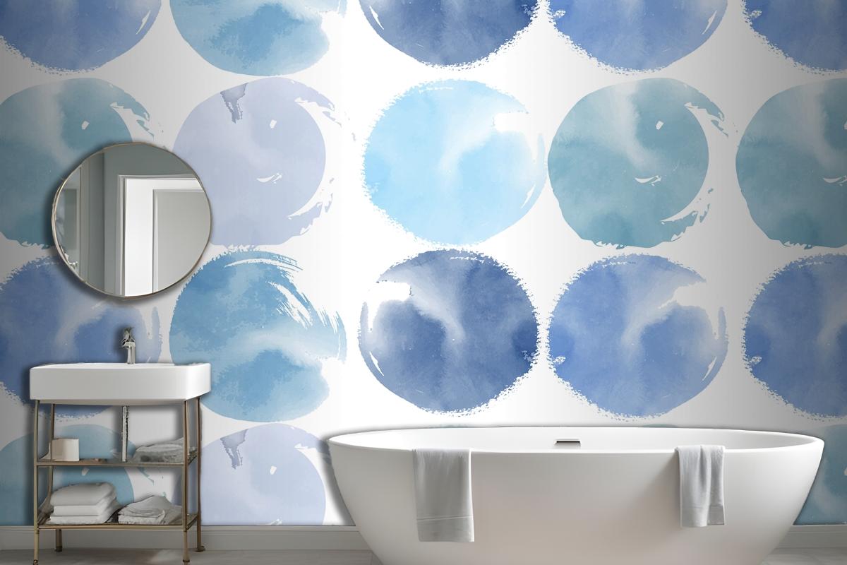 Pastel Blue Watercolor Wallpaper Mural