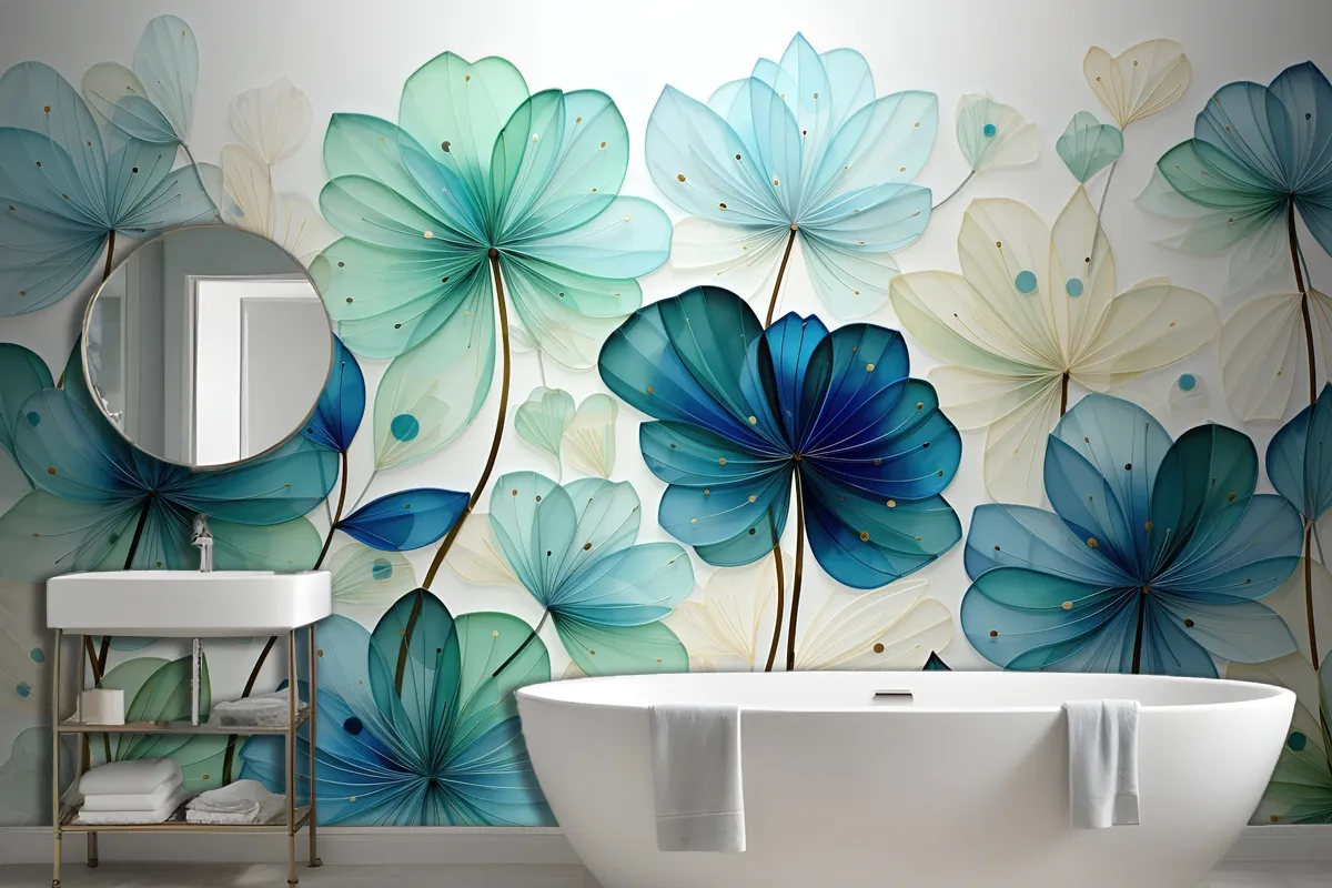 Seamless Floral Pattern Colorful Flower Pattern Watercolor Wallpaper Mural