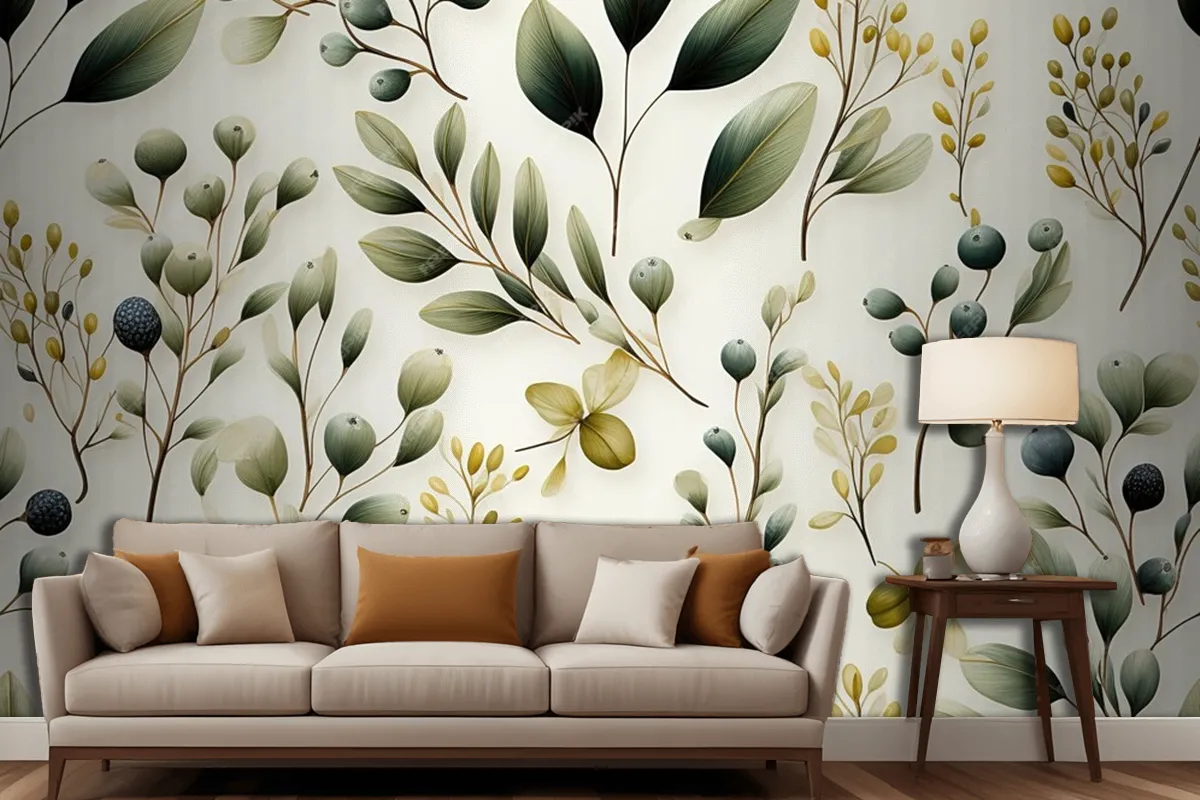 Simple Christmas Seamless Pattern Living Room Wallpaper Mural