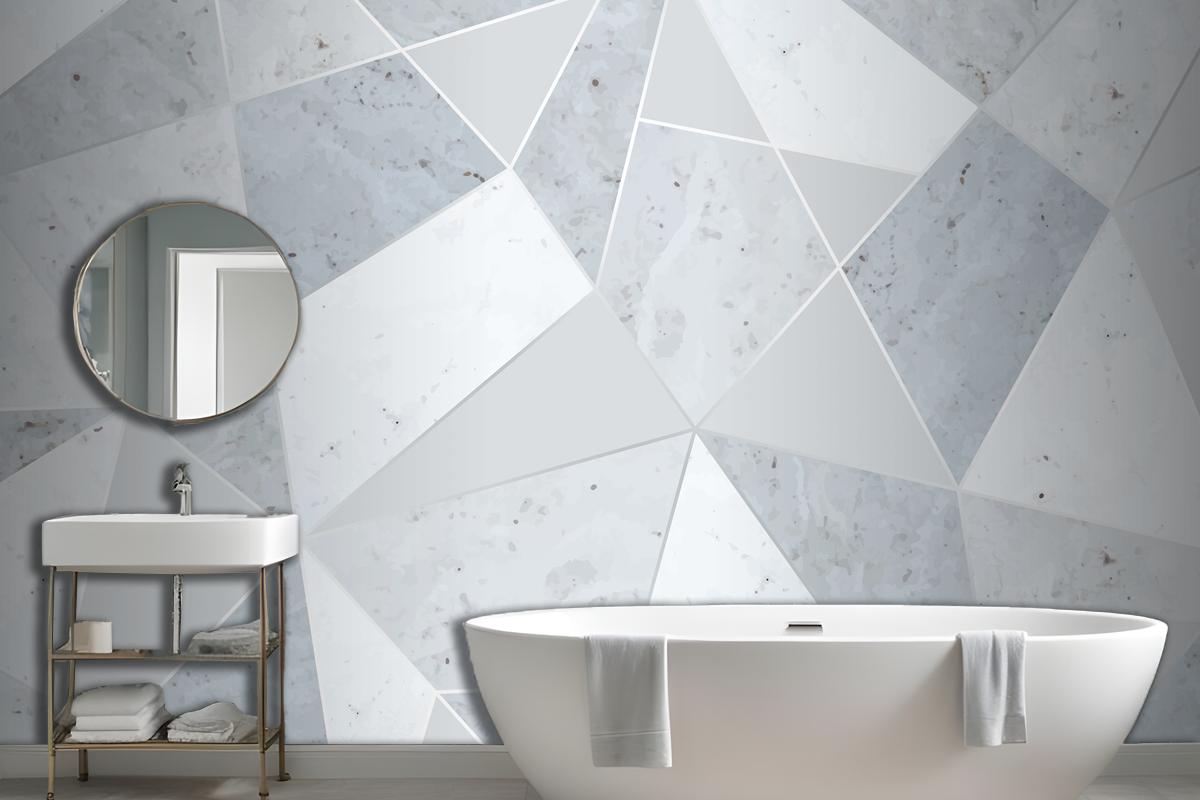 Simple Gray Triangular Background Wallpaper Mural