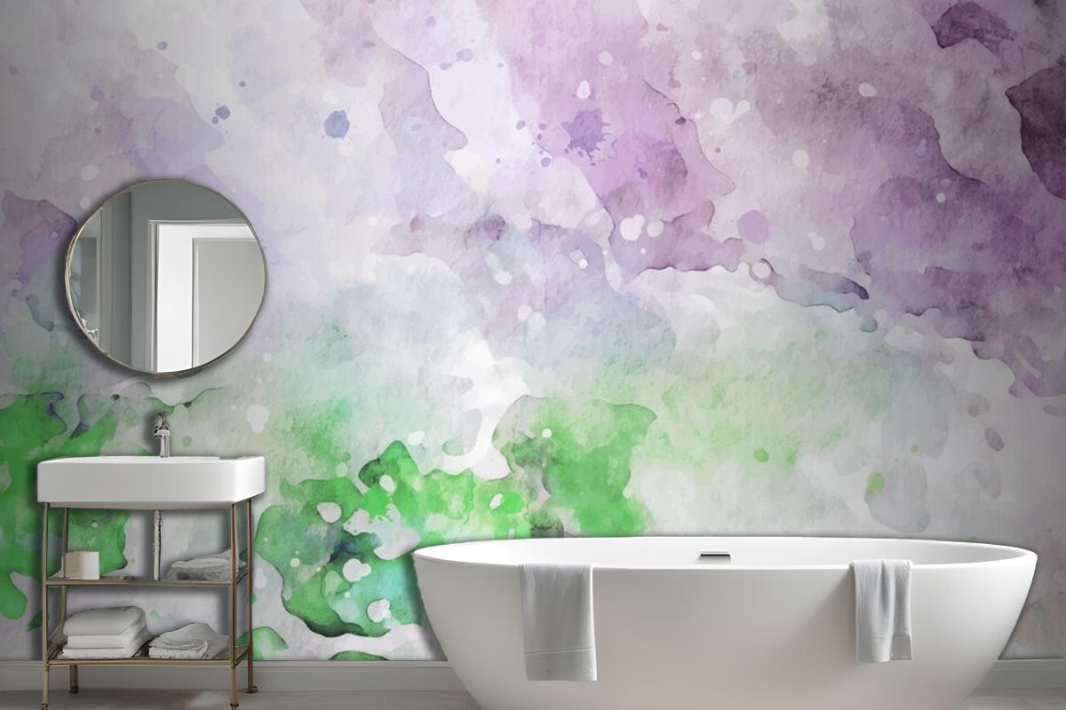 Stylish Pastel Texture Watercolor Wallpaper Mural