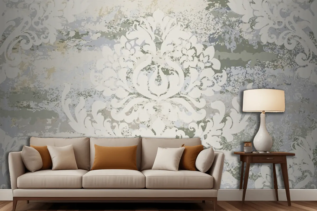 Vintage Ornament Seamless Pattern Living Room Wallpaper