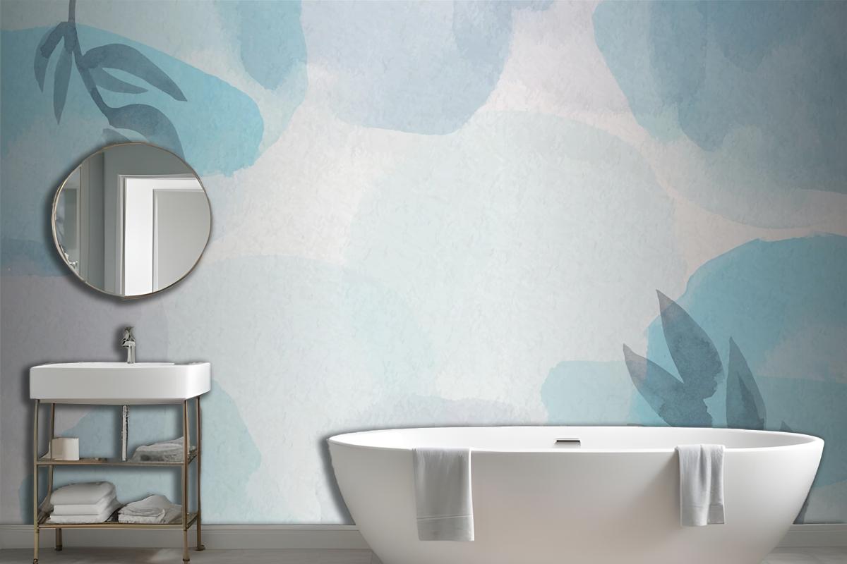 Watercolor Abstract Bathroom Wallpaper Mural