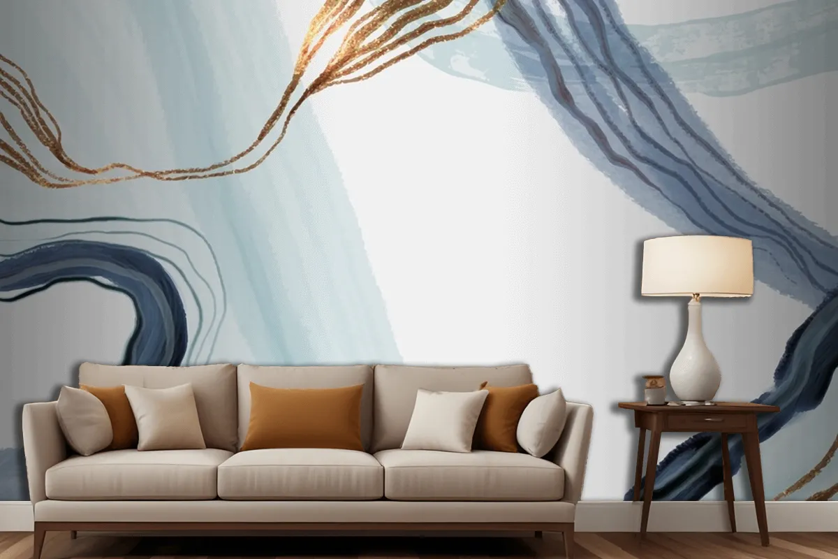 Watercolor Alcohol Ink Background Living Room Wallpaper Mural