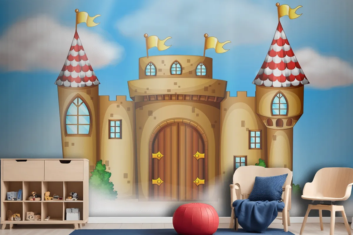 A Fairy Tale Castle On Sky Wallpaper Murals