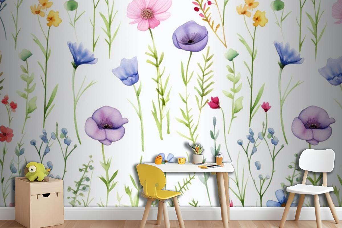 A Floral Wallpaper By Person Wallpaper Mural