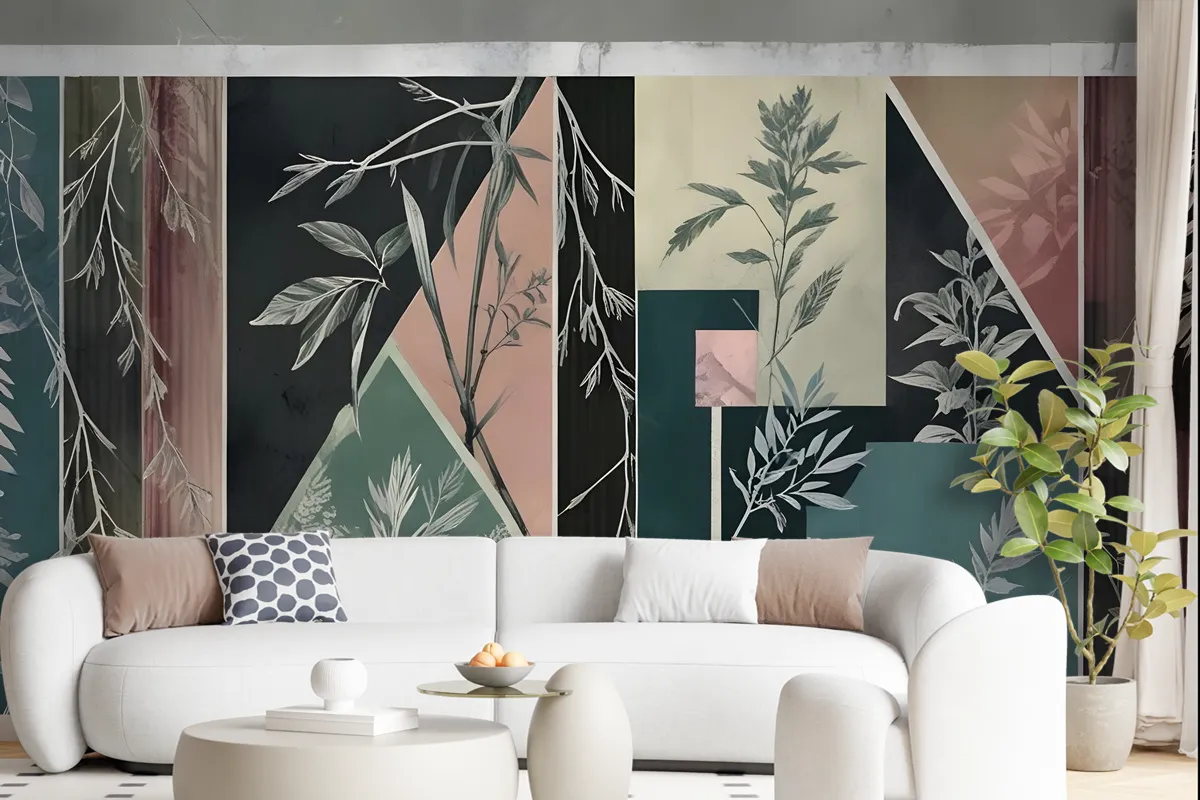 Abstract Floral Art Wallpaper Mural