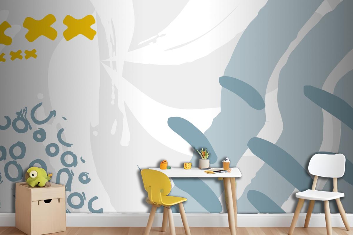 Abstract Shape With Colorful Design Color Splash Wallpaper Mural