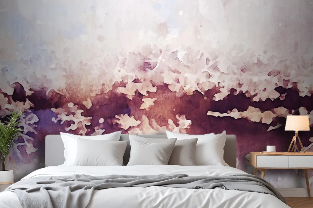 Abstract Texture Of Watercolor Wallpaper Mural