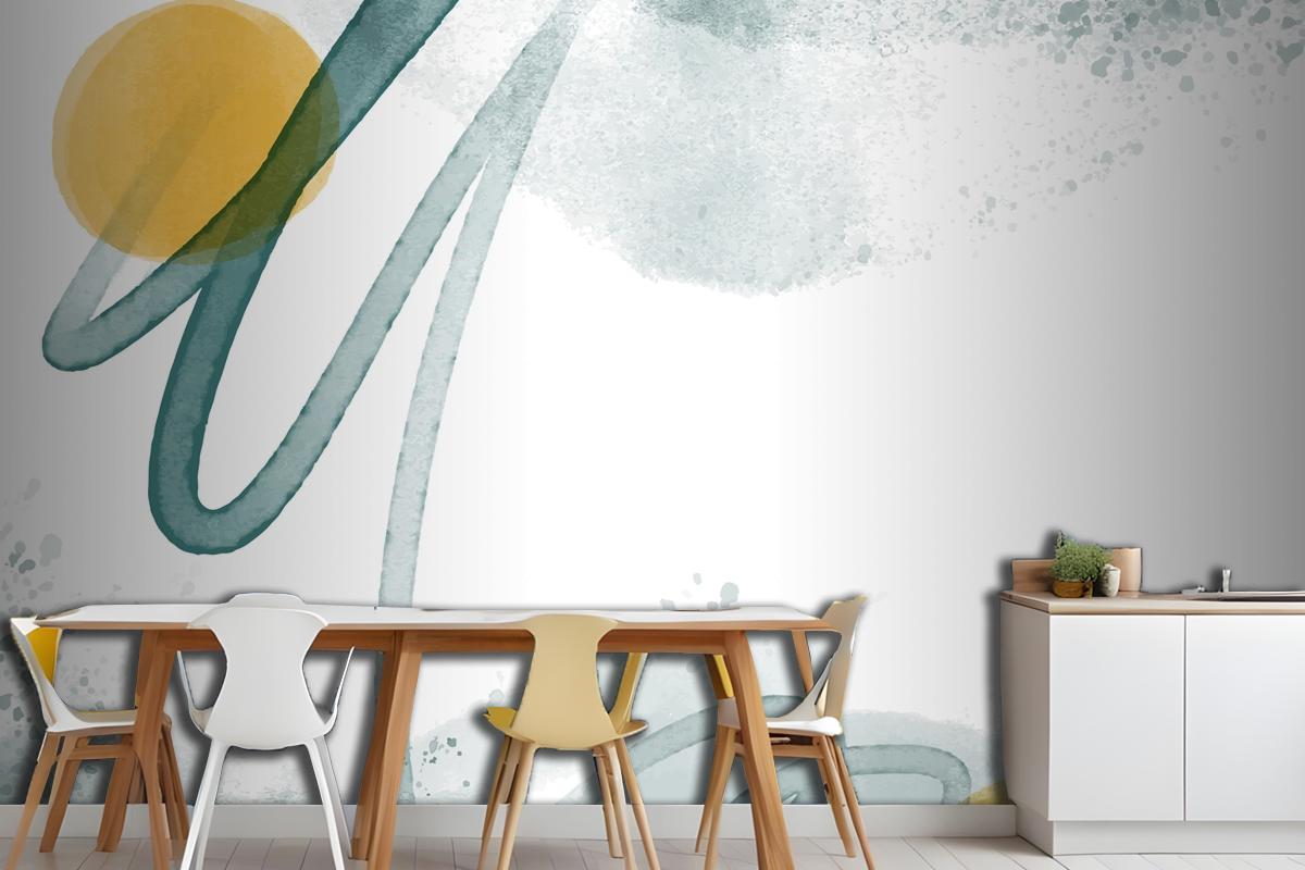 Abstract Watercolor Background Kitchen Wallpaper Mural