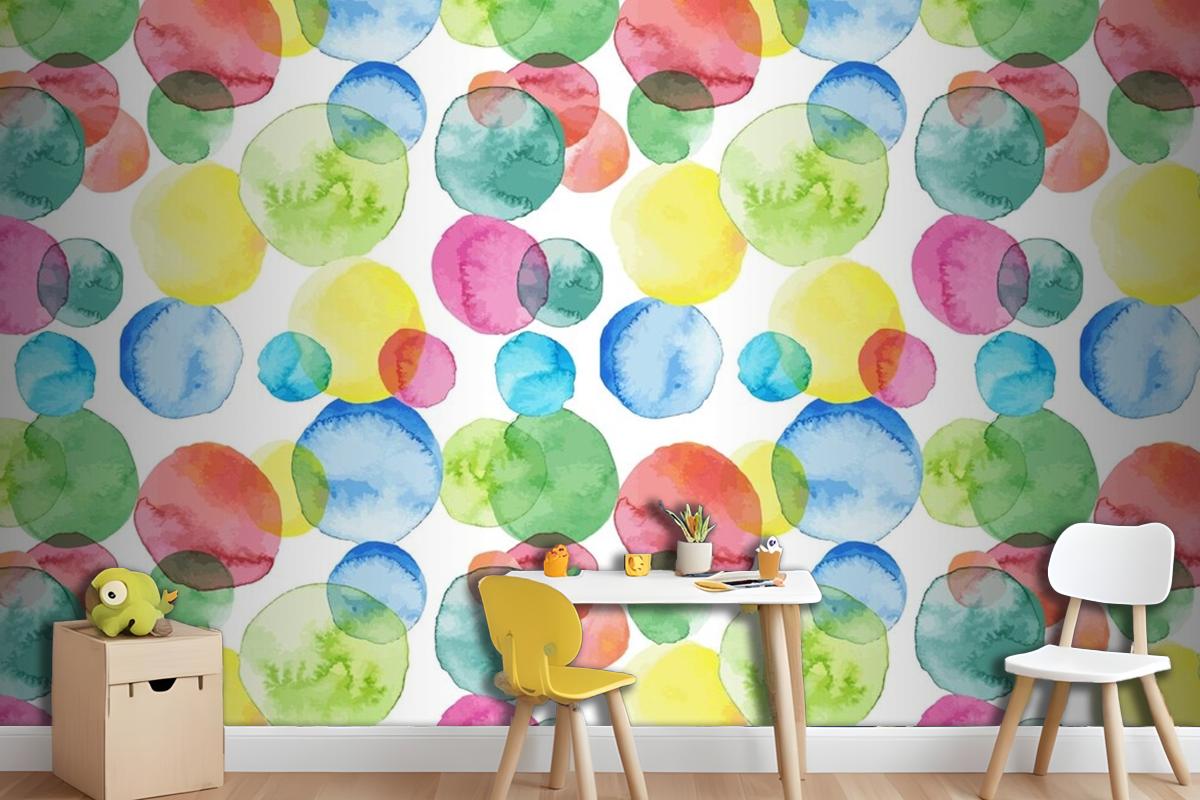 Abstract Watercolor Pattern Design Wallpaper Mural