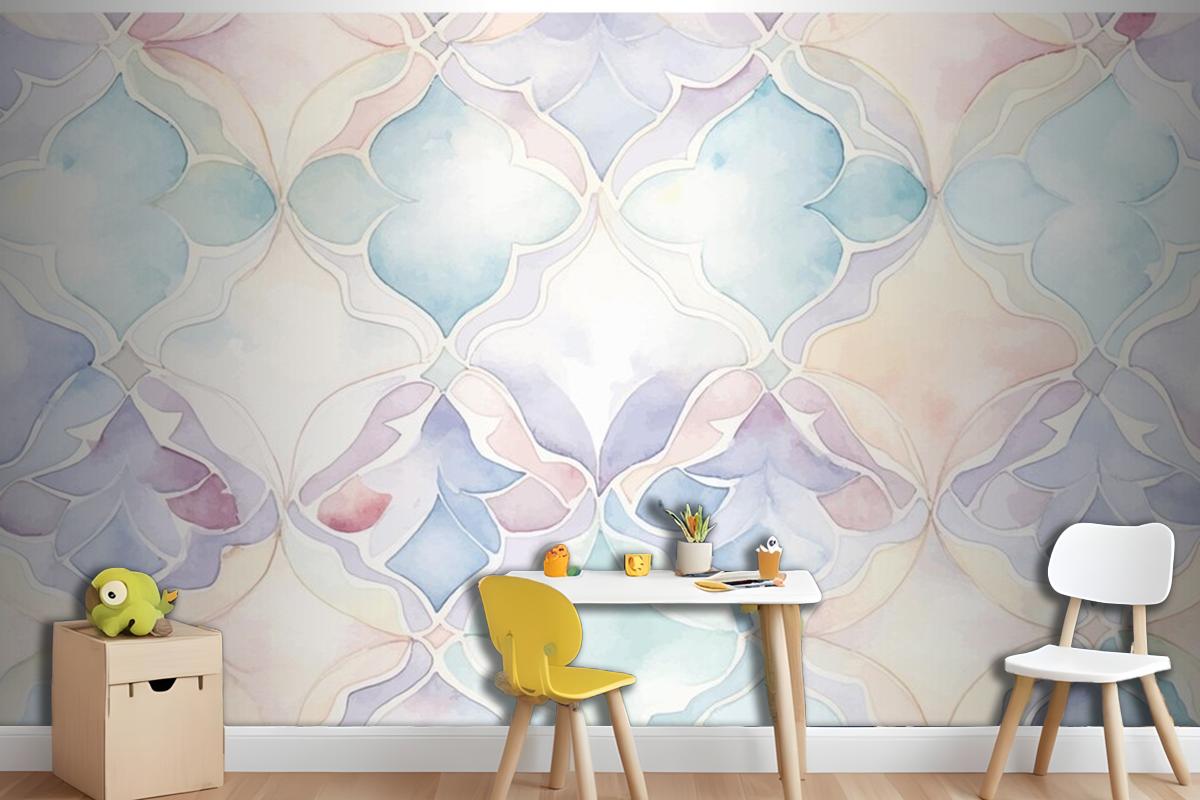 Abstract Watercolor Pattern Wallpaper Mural