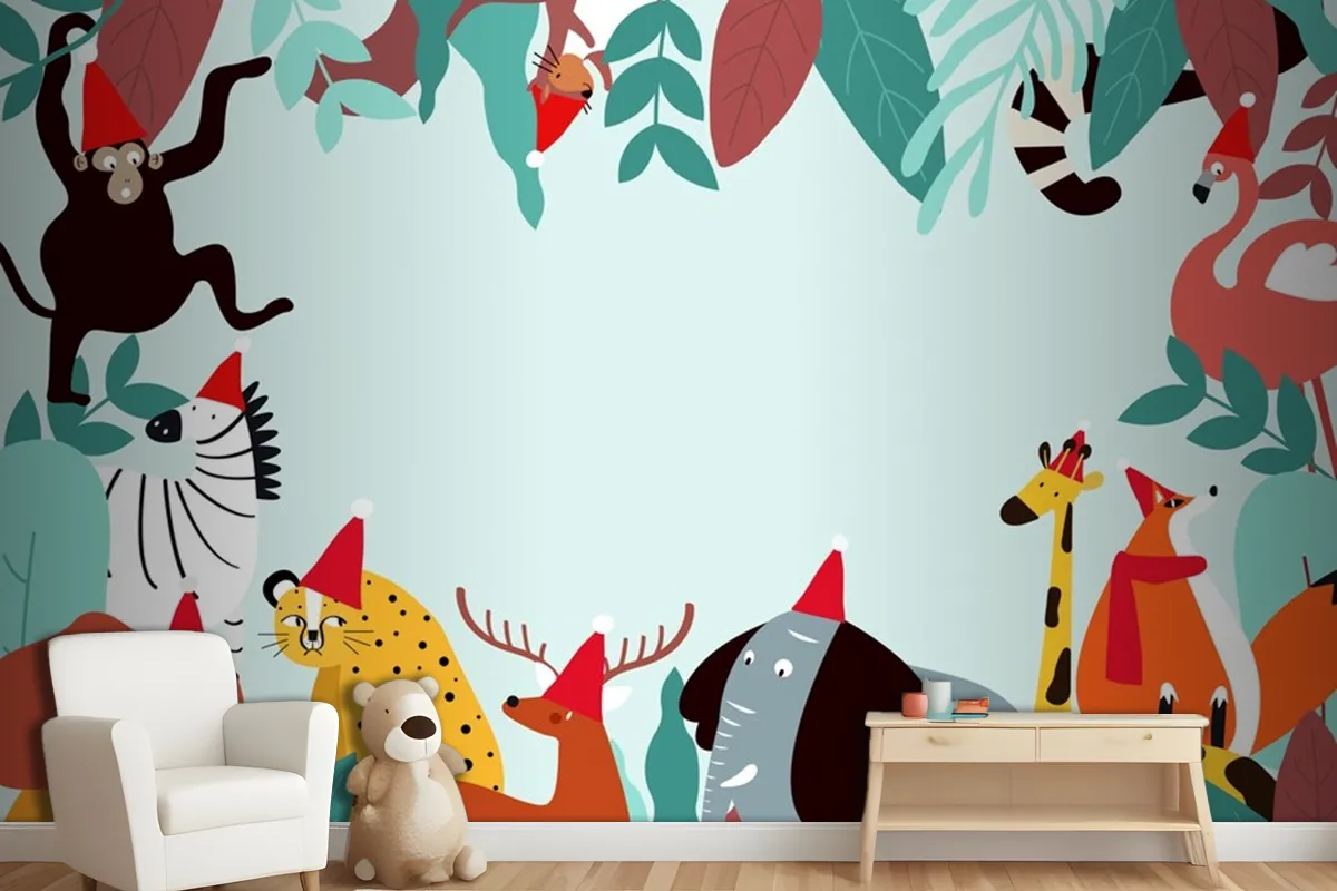 Animals Theme Template Wallpaper Mural