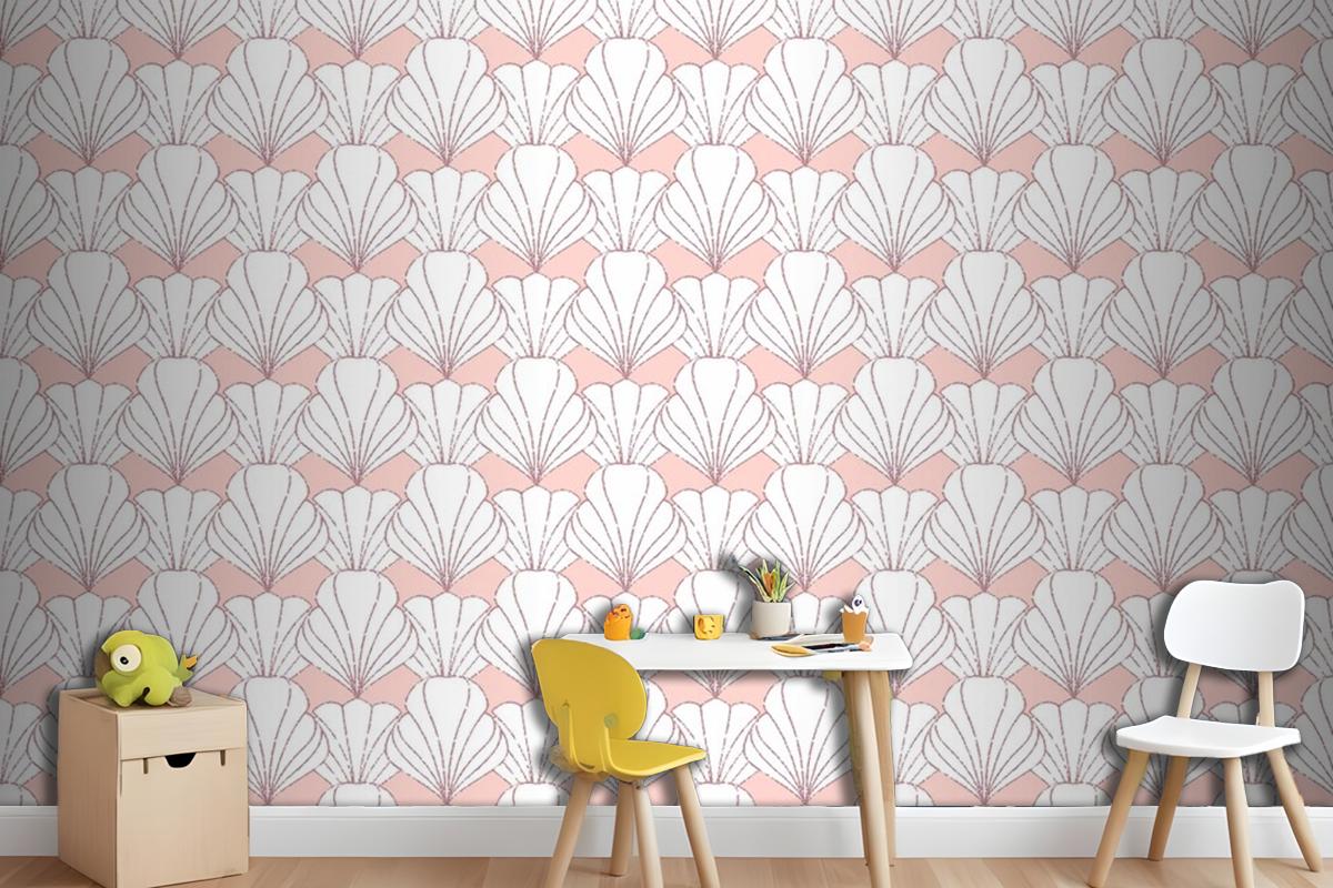 Art Deco Rose Gold Seamless Pattern Wallpaper Mural