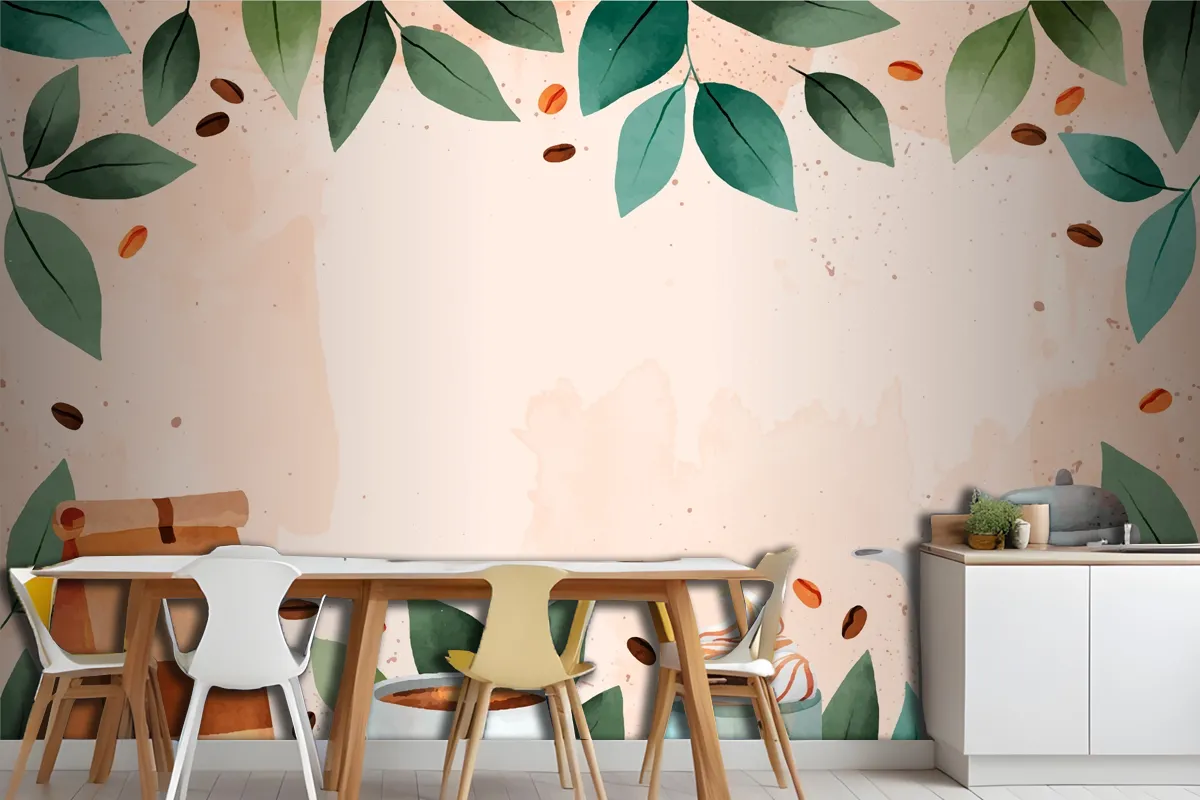 Background For International Coffee Day Celebration Wallpaper Mural