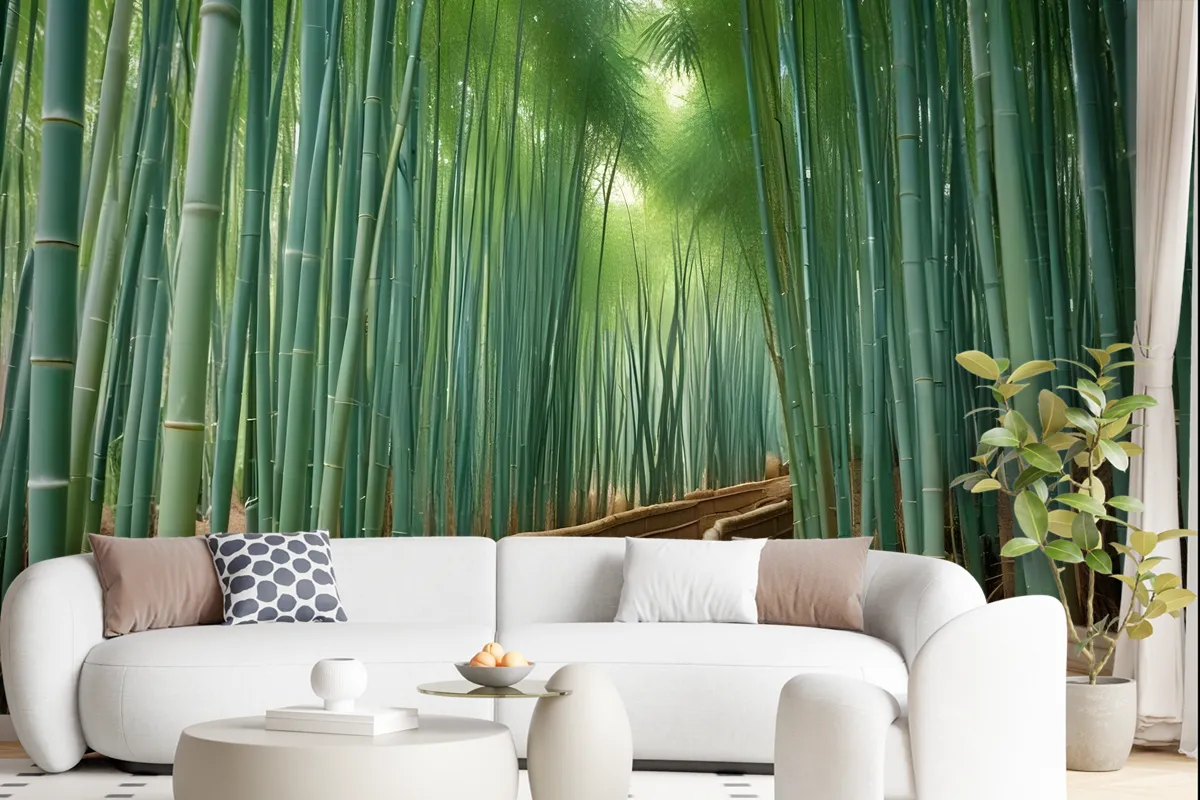 Bamboo Forest Oasis Wallpaper Mural