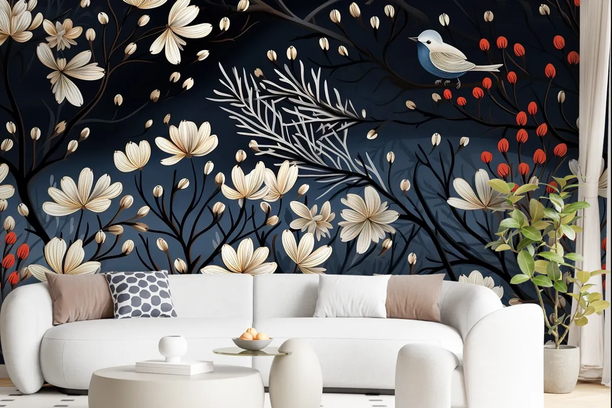 Beauty And Cute Christmas Seamless Pattern Wallpaper Mural