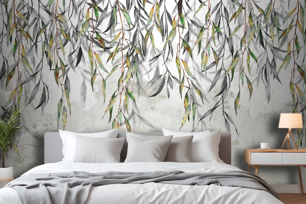 Branches Hang From Above In The Background Wallpaper Mural