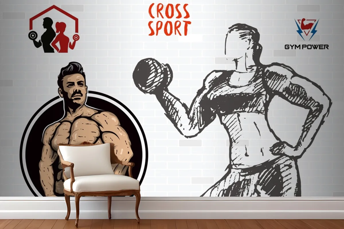 Çapraz Spor Gym Fitness Duvar Kağıdı