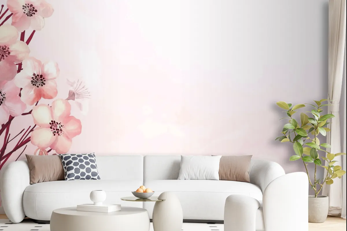 Cherry Blossom Frame Wallpaper Mural