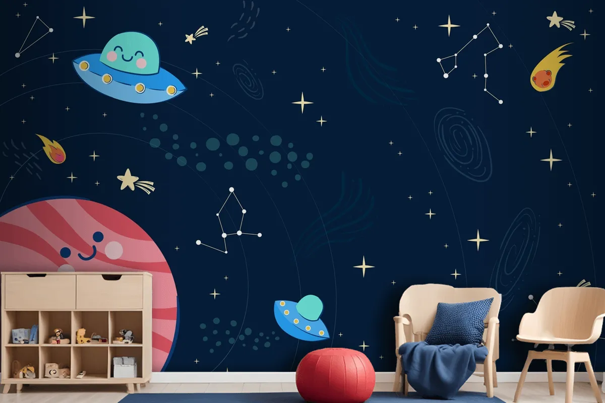 Children Space Boys Wallpaper Mural