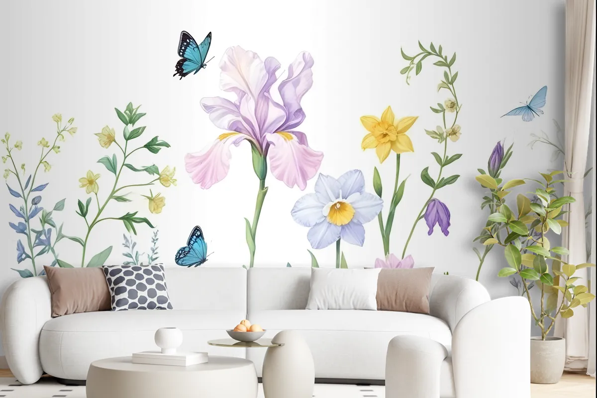 Colorful Flower Garden Wallpaper Mural